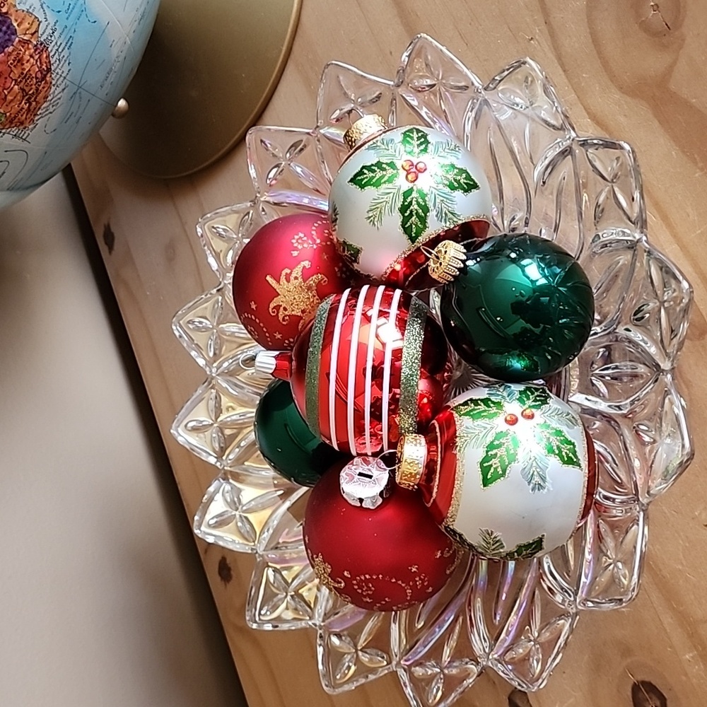 Vintage glass Christmas ornaments